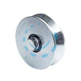 RUOTA CANCELLI GOLA V ART.305 - mm.120x34, M14x70