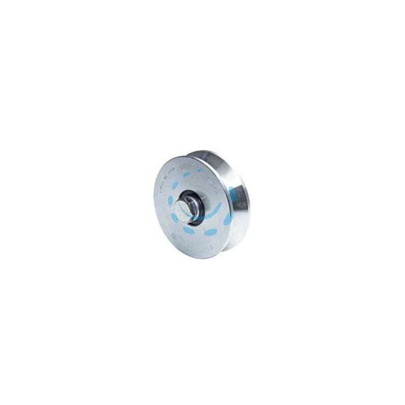RUOTA CANCELLI GOLA V ART.305 - mm.140x44, M16x70