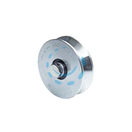 RUOTA CANCELLI GOLA V ART.305 - mm.140x44, M16x70