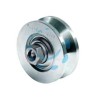 RUOTA CANCELLI GOLA V CON INGRASSATORE DUE CUSCINETTI ART.323 - mm.120x44