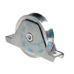 RUOTA CANCELLI GOLA SEMITONDA CON SUPPORTO ART.337 - ø mm.78 supporto mm.135