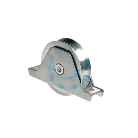 RUOTA CANCELLI GOLA SEMITONDA CON SUPPORTO ART.337 - ø mm.100 supporto mm.155