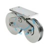 RUOTE COMBINATE GOLA SEMITONDA CON PIASTRA SUPERIORE ART. 339-160 - mm.157, interasse mm.190