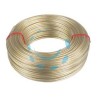 CAVETTO ACCIAIO OTTONATO RIVESTITO IN PVC TRASPARENTE - ø mm.8 in rotoli da mt.100