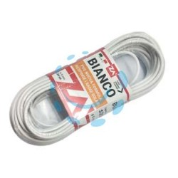 CAVETTO ACCIAIO OTTONATO RIVESTITO IN PVC BIANCO - ø mm.5x mt.20 