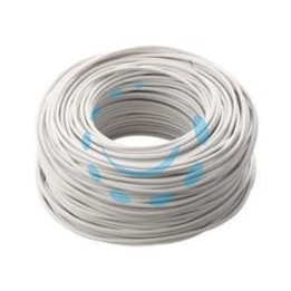CAVETTO ACCIAIO OTTONATO RIVESTITO IN PVC BIANCO - ø mm.4,5x mt.200 