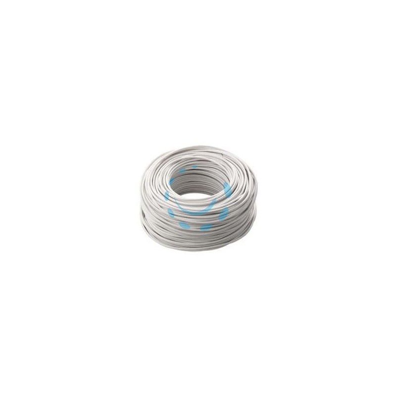 CAVETTO ACCIAIO OTTONATO RIVESTITO IN PVC BIANCO - ø mm.4,5x mt.200 