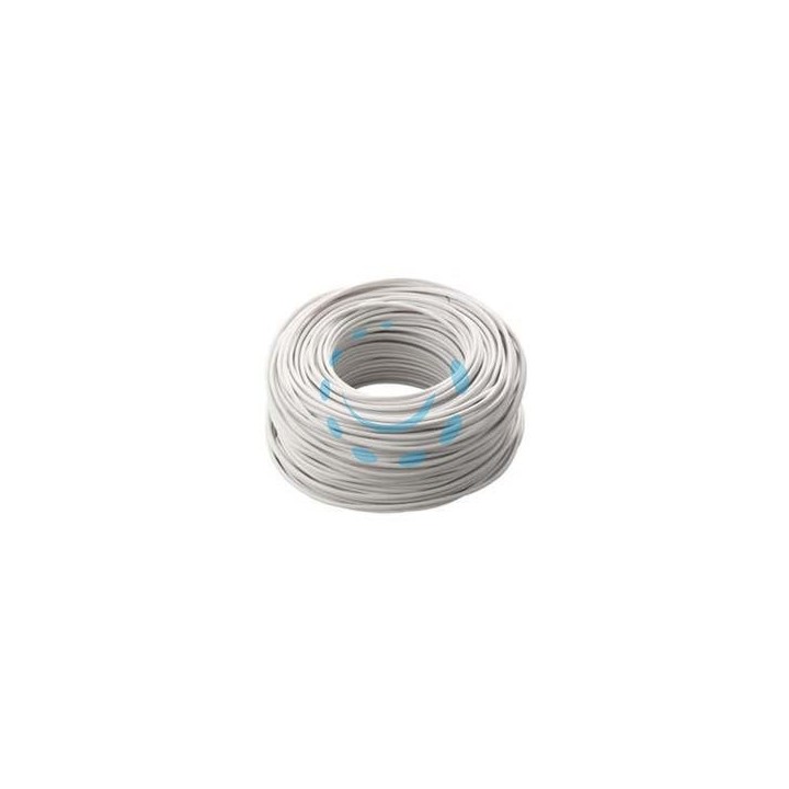 CAVETTO ACCIAIO OTTONATO RIVESTITO IN PVC BIANCO - ø mm.4,5x mt.200 