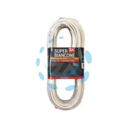 CAVETTO ACCIAIO ZINCATO RIVESTITO IN PVC BIANCO IN MATASSINE - ø mm.5x mt.20 