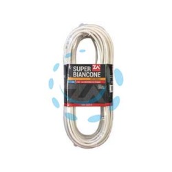 CAVETTO ACCIAIO ZINCATO RIVESTITO IN PVC BIANCO IN MATASSINE - ø mm.5x mt.20 