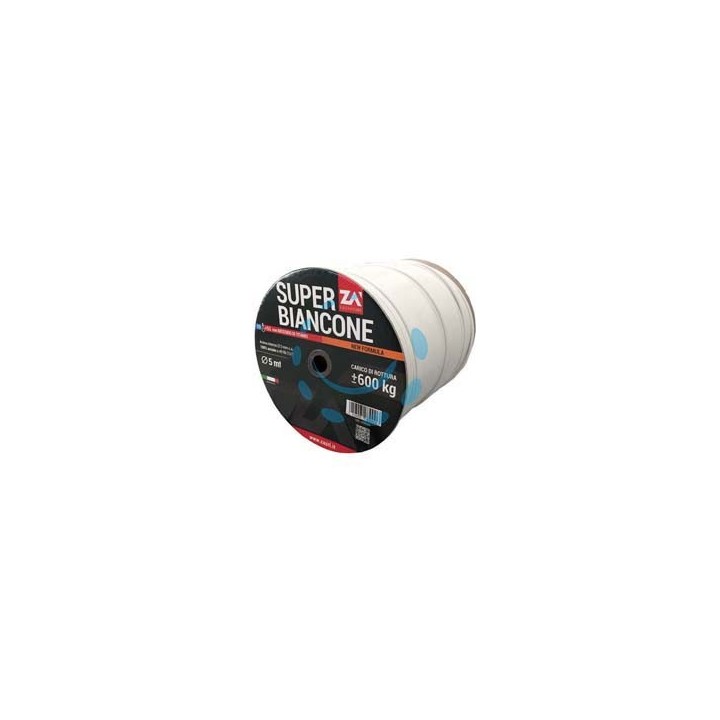 CAVETTO ACCIAIO ZINCATO RIVESTITO IN PVC BIANCO IN BOBINE - ø mm.5 in rotoli mt.500