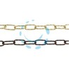 CATENA RITORTA PER LAMPADARI - ø mm.3,5x45x20 in ferro bronzato