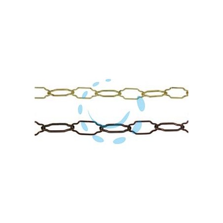 CATENA SAGOMATA PER LAMPADARI - ø mm.2,5x44x20 in ferro ottonato 