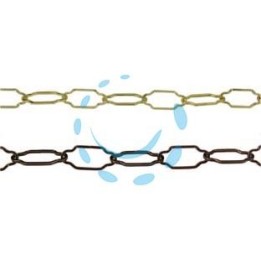 CATENA SAGOMATA PER LAMPADARI - ø mm.2,5x44x20 in ferro bronzato
