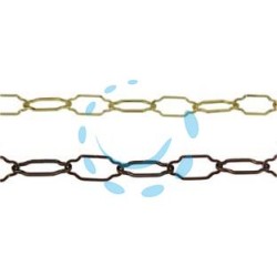CATENA SAGOMATA PER LAMPADARI - ø mm.2,5x44x20 in ferro bronzato