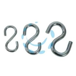 GANCI AD "S" PER CATENE IN ACCIAIO ZINCATO - n°21 ø mm.5x44