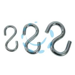 GANCI AD "S" PER CATENE IN ACCIAIO ZINCATO - n°21 ø mm.5x44