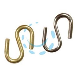 GANCI "S" APPENDIQUADRI - filo ø mm.2,4 ferro nichelato