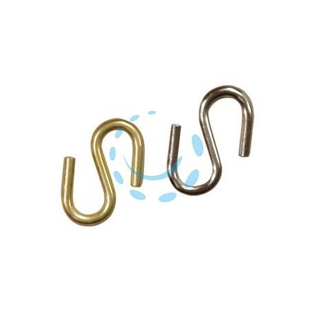 GANCI "S" APPENDIQUADRI - filo ø mm.2,4 ferro nichelato