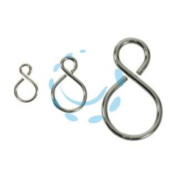 GANCI AD "S" IN ACCIAIO NICHELATO - ø mm.2x21x32