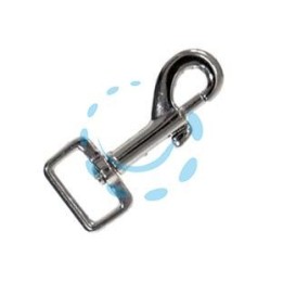 MOSCHETTONI REDINE QUADRO CON GIRELLO IN ZAMA NICHELATO - mm.78 con asola da mm.24