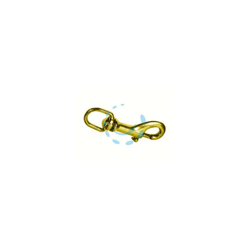 MOSCHETTONI REDINE LUNGO CON GIRELLO IN OTTONE LUCIDO - mm.65 con asola da mm.10