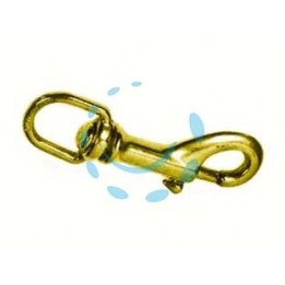 MOSCHETTONI REDINE LUNGO CON GIRELLO IN OTTONE LUCIDO - mm.68 con asola da mm.12