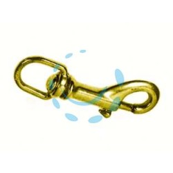 MOSCHETTONI REDINE LUNGO CON GIRELLO IN OTTONE LUCIDO - mm.68 con asola da mm.12