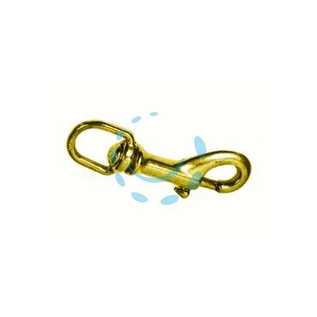 MOSCHETTONI REDINE LUNGO CON GIRELLO IN OTTONE LUCIDO - mm.68 con asola da mm.12
