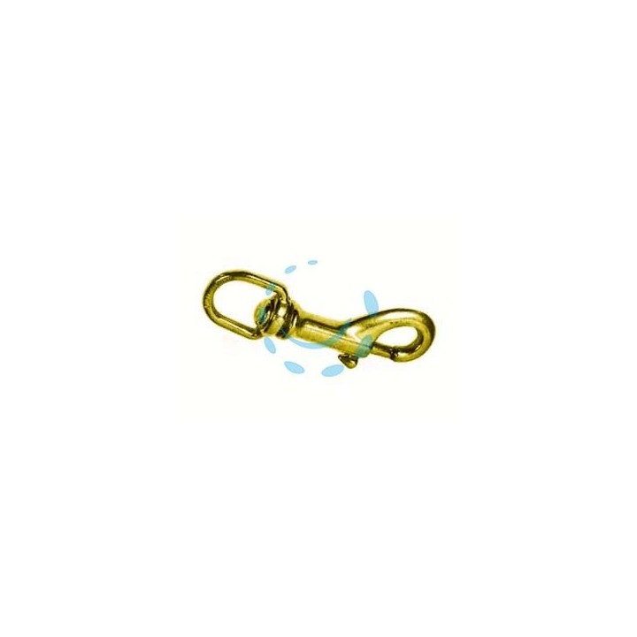 MOSCHETTONI REDINE LUNGO CON GIRELLO IN OTTONE LUCIDO - mm.68 con asola da mm.12