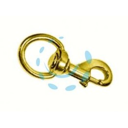 MOSCHETTONI REDINE CON GIRELLO IN OTTONE LUCIDO - mm.82 con asola da mm.21