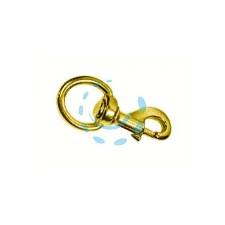 MOSCHETTONI REDINE CON GIRELLO IN OTTONE LUCIDO - mm.90 con asola da mm.25