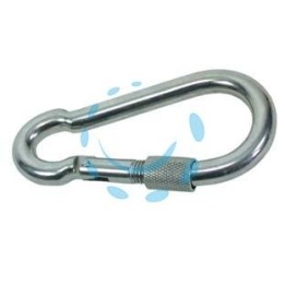 MOSCHETTONI CON CHIUSURA A GHIERA IN ACCIAIO NICHELATO - ø mm. 10x100