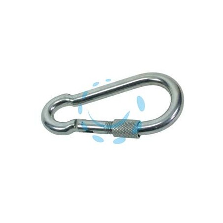 MOSCHETTONI CON CHIUSURA A GHIERA IN ACCIAIO NICHELATO - ø mm. 10x100