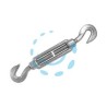 TENDITORE A DUE GANCI - ø mm.6 1/4"