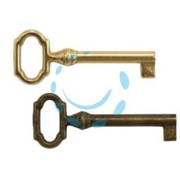 CHIAVI PER MOBILI MOD.33727 IN OTTONE - mm.27x61 lunghezza gambo mm.34 ottone lucido