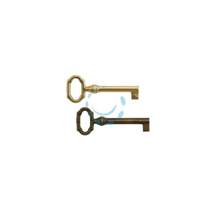 CHIAVI PER MOBILI MOD.33727 IN OTTONE - mm.27x69 lunghezza gambo mm.42 ottone lucido