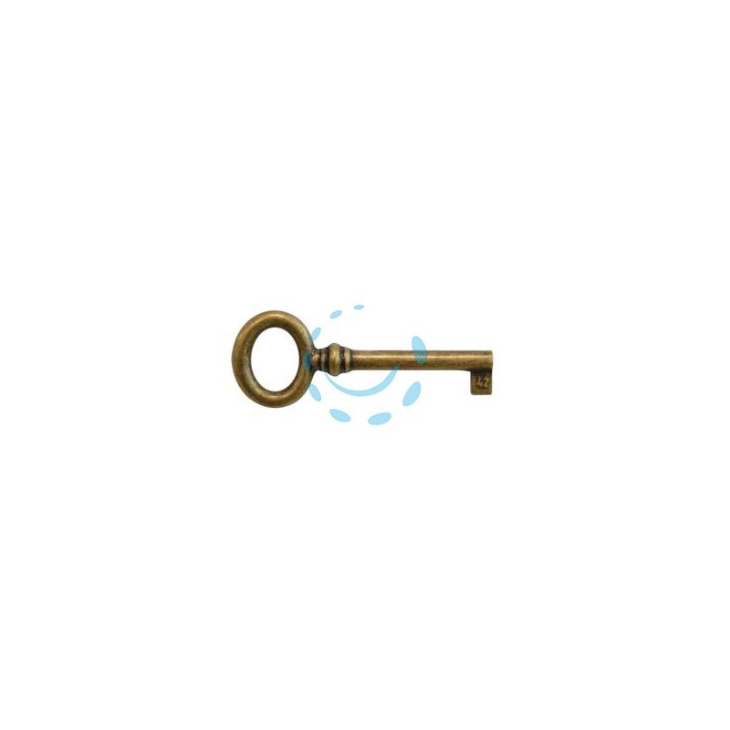 CHIAVI PER MOBILI MOD.33728 IN OTTONE FLORENCE - mm.29x77 lunghezza gambo mm.42 