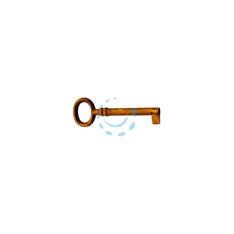 CHIAVI PER MOBILI MOD.33718 IN OTTONE PATINATO PULITO - mm.62x24 lunghezza gambo mm.34