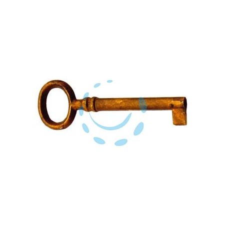 CHIAVI PER MOBILI MOD.33718 IN OTTONE PATINATO PULITO - mm.62x24 lunghezza gambo mm.34