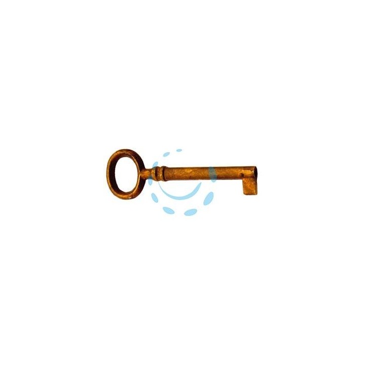 CHIAVI PER MOBILI MOD.33718 IN OTTONE PATINATO PULITO - mm.81x24 lunghezza gambo mm.53