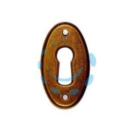 BOCCHETTE PER MOBILI OVALI MOD.30625 IN OTTONE ANTICATO - mm.22x38h.