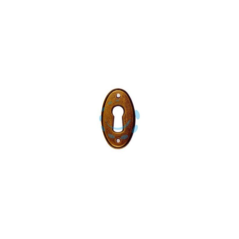 BOCCHETTE PER MOBILI OVALI MOD.30625 IN OTTONE ANTICATO - mm.22x38h.