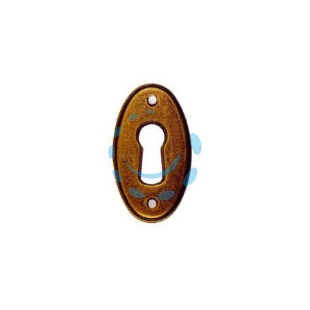 BOCCHETTE PER MOBILI OVALI MOD.30625 IN OTTONE ANTICATO - mm.22x38h.