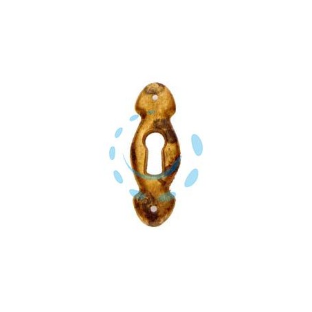 BOCCHETTE PER MOBILI SAGOMATE MOD.30623 IN OTTONE ANTICATO - mm.17x52h.