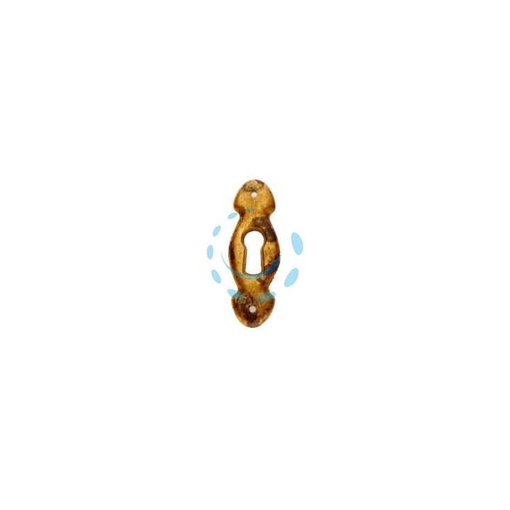 BOCCHETTE PER MOBILI SAGOMATE MOD.30623 IN OTTONE ANTICATO - mm.17x52h.