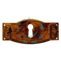 BOCCHETTE PER MOBILI SAGOMATE MOD.30698 IN OTTONE ANTICATO - mm.60x28h.