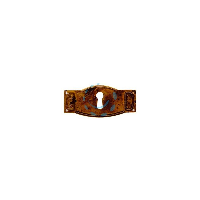 BOCCHETTE PER MOBILI SAGOMATE MOD.30698 IN OTTONE ANTICATO - mm.100x43h.