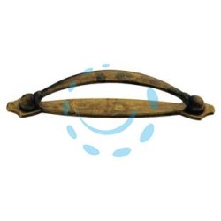 MANIGLIE PER MOBILI FISSE MOD.18900 IN OTTONE ANTICATO - mm. 89x18h. - interfori mm.64