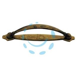 MANIGLIE PER MOBILI FISSE MOD.18900 IN OTTONE ANTICATO - mm.159x25h. - interfori mm.128